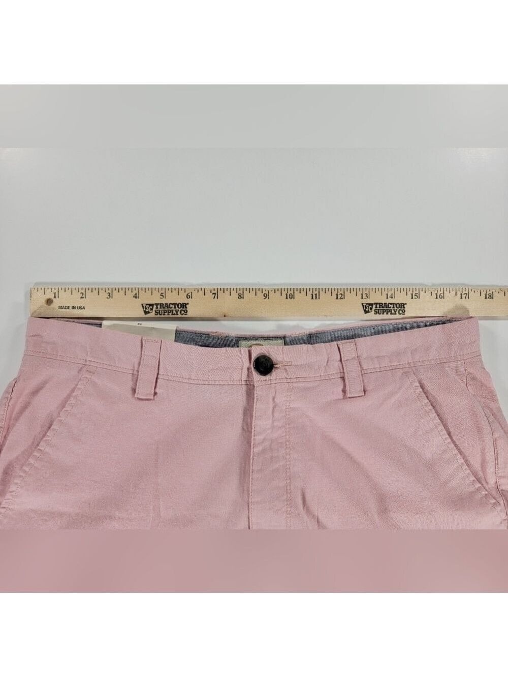 NWT Bob Timberlake Men's Flat Front Stretch Cotton Casual Chino Shorts 34 Pink - Picture 12 of 12